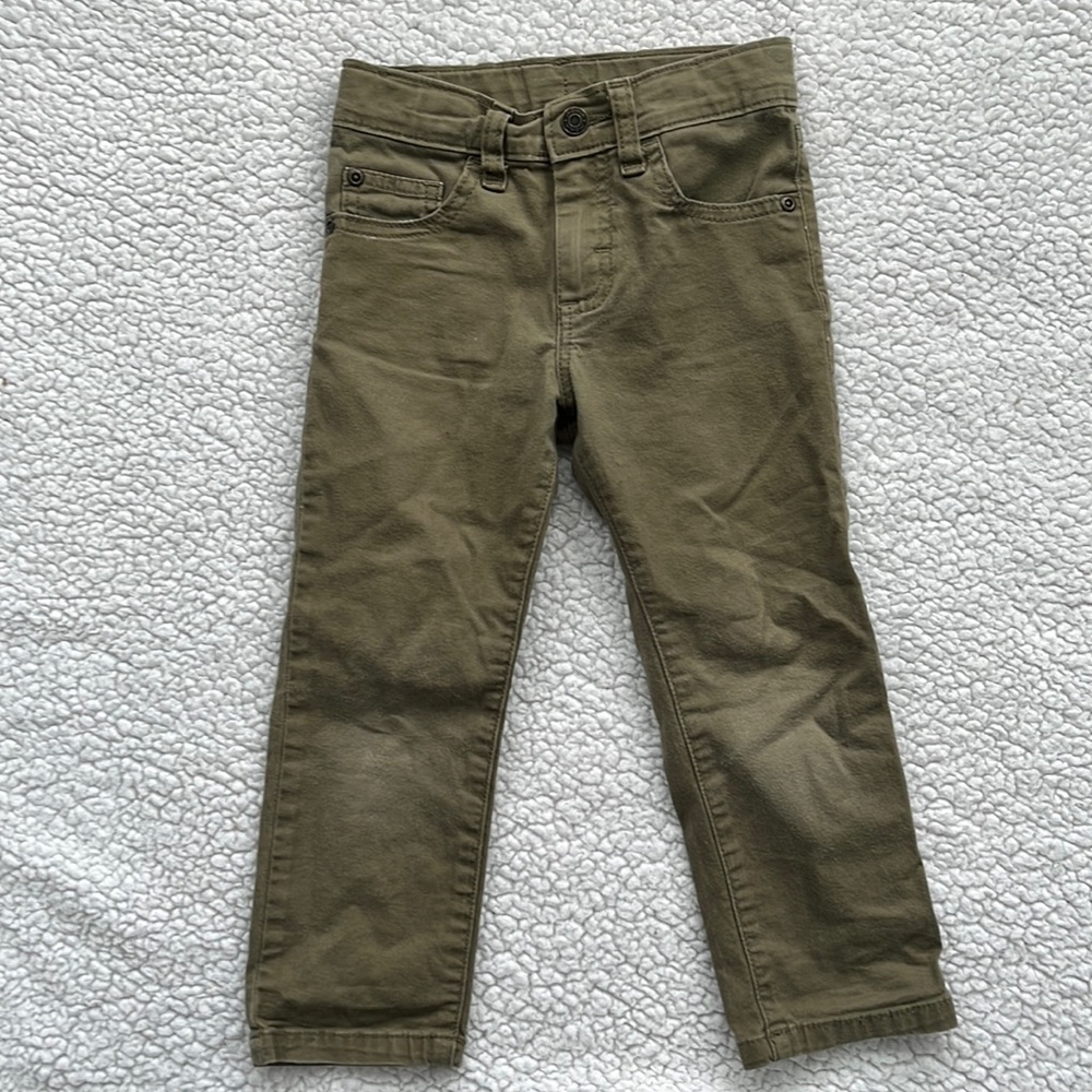 Wrangler 4T olive green pants